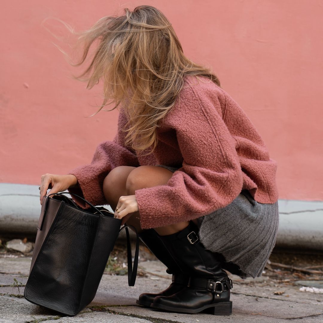 Onni | Klassieke Bouclé Sweater in Steenrood voor Dames