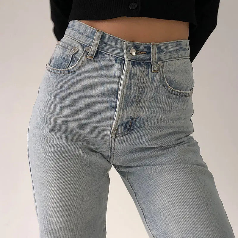 Onni | Trendy jeans met hoge taille en rechte pijpen