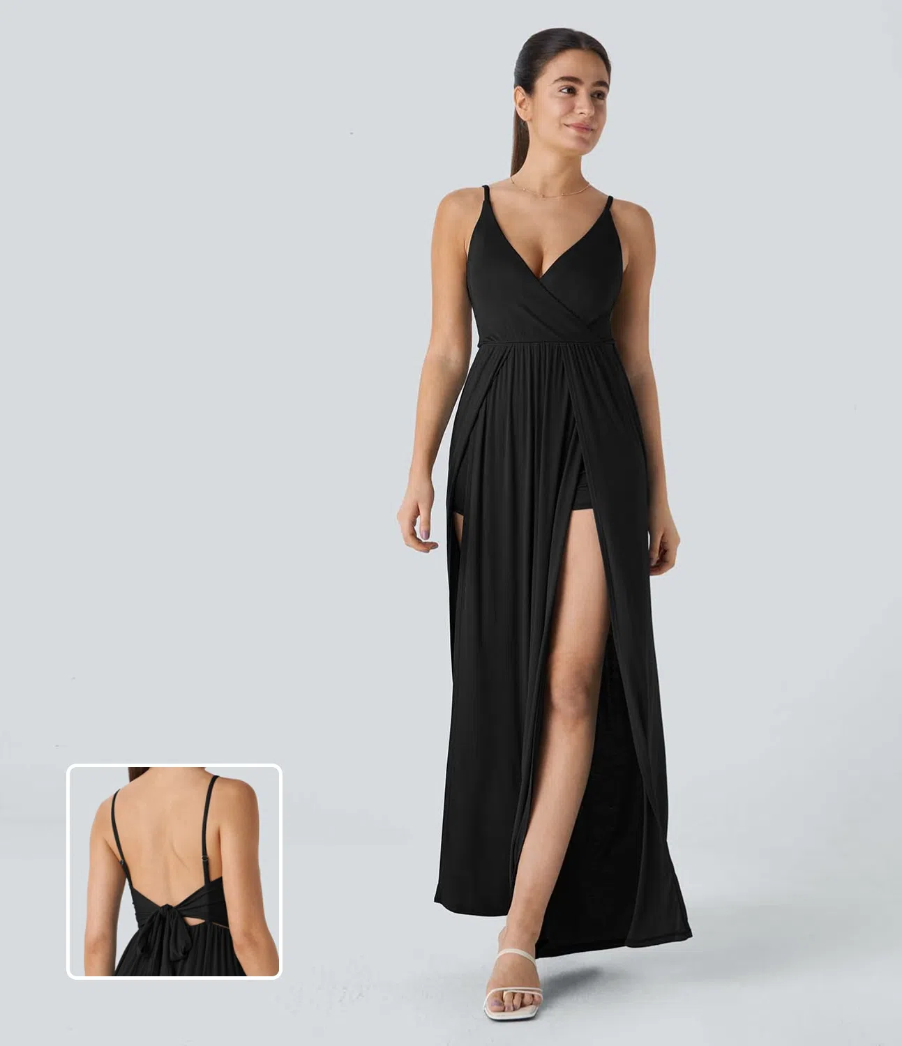 RUBBY | Backless jumpsuit voor dames met V-hals