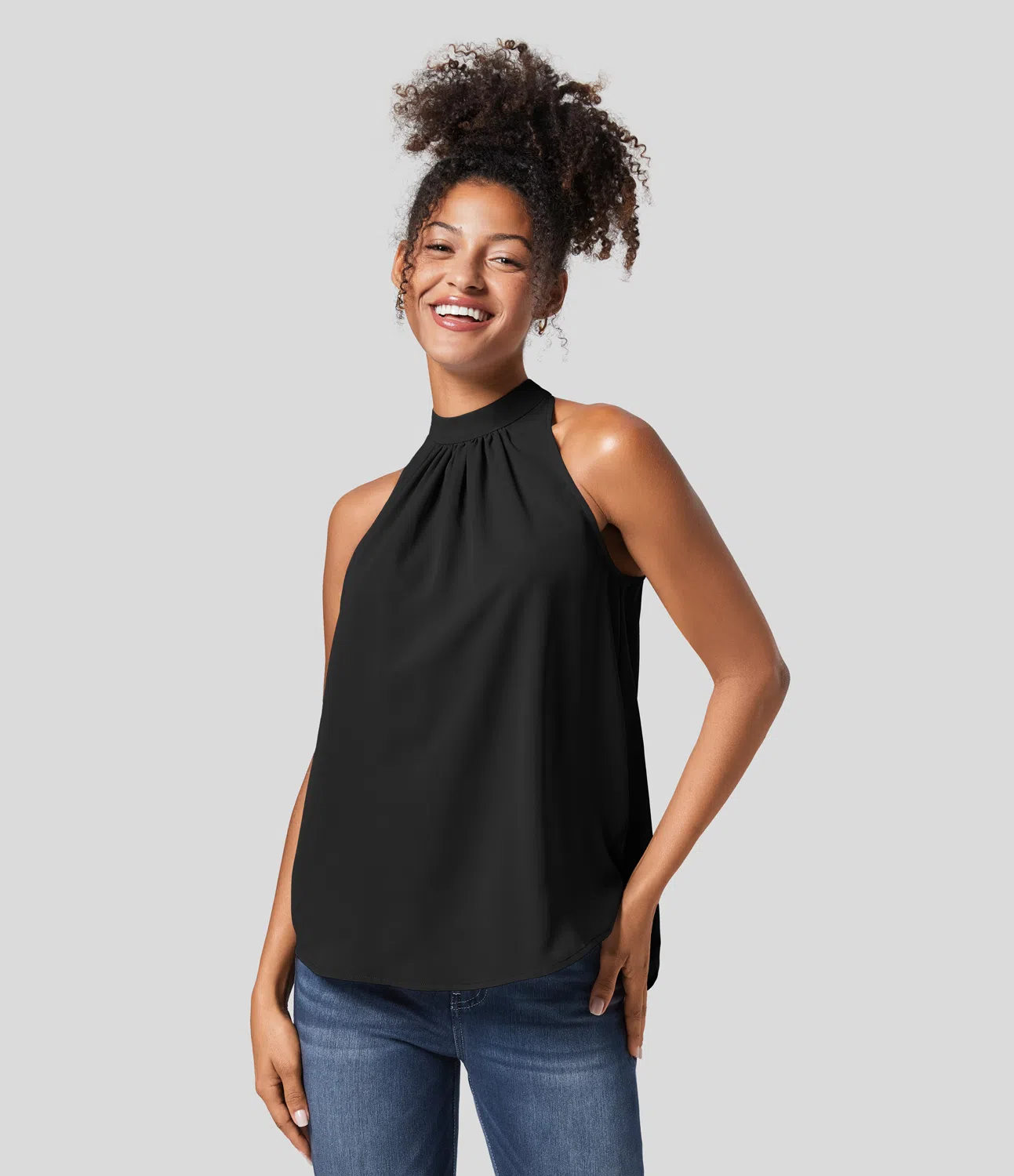 Kelly | Dames halter blouse met rug