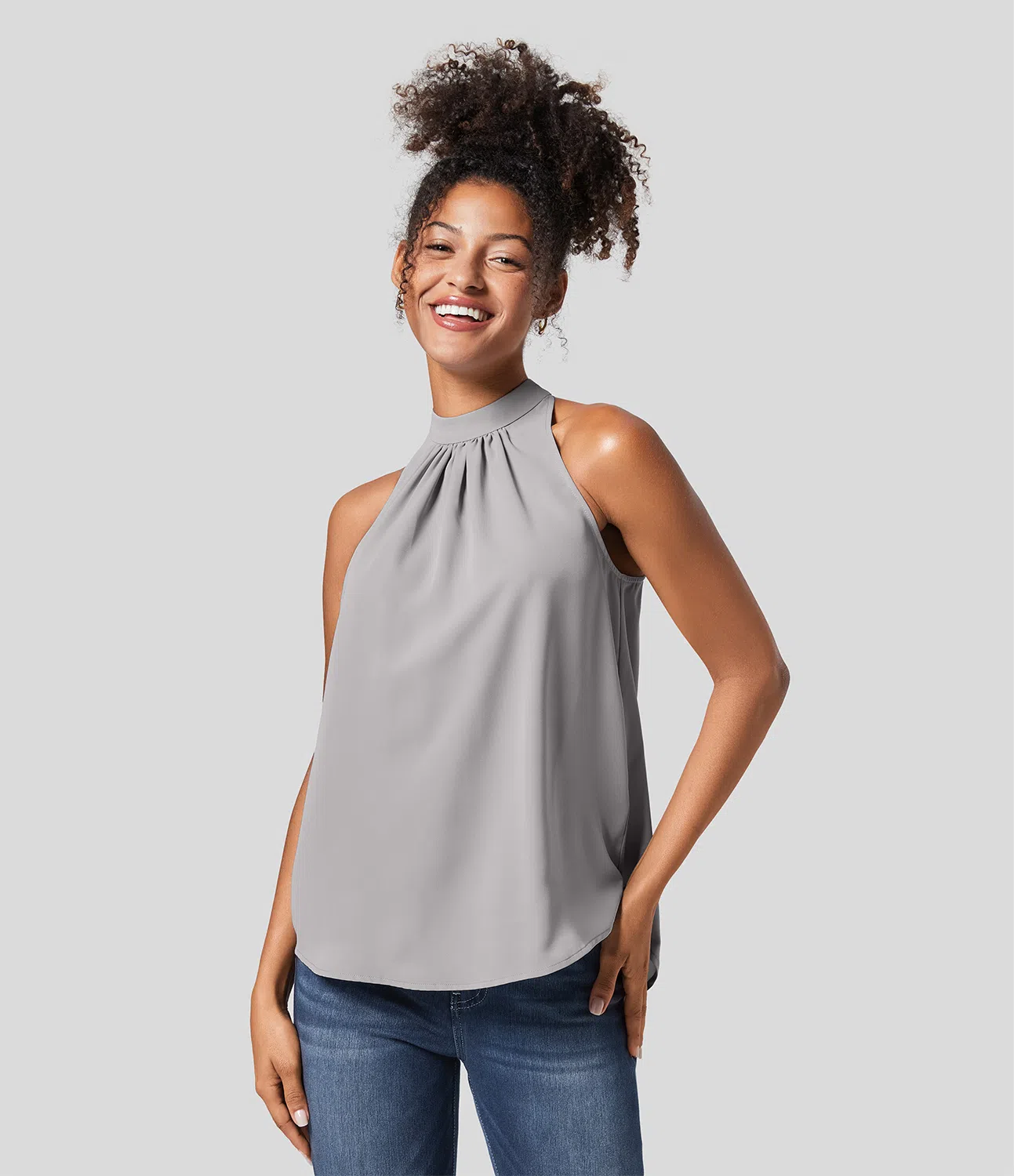 Kelly | Dames halter blouse met rug