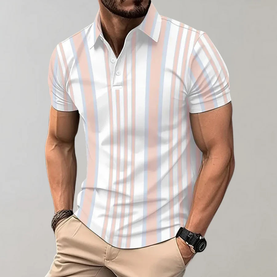 Sefu | Gestreept heren poloshirt