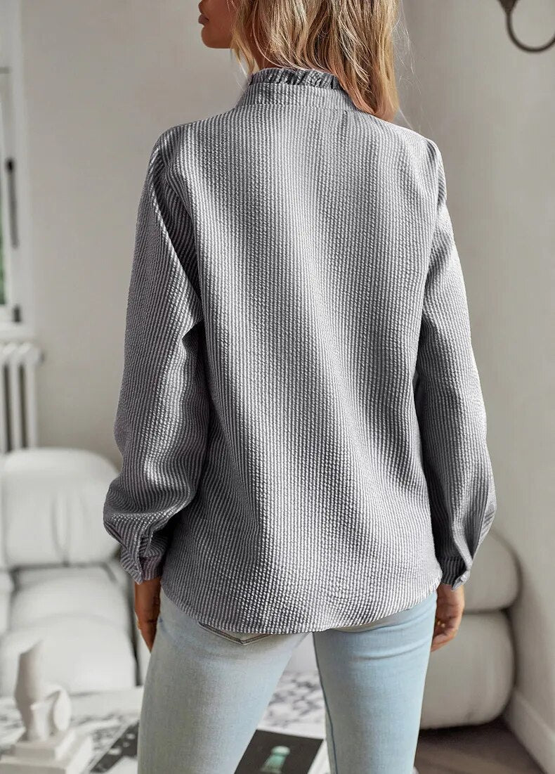 Casual blouse met ruches | Onni