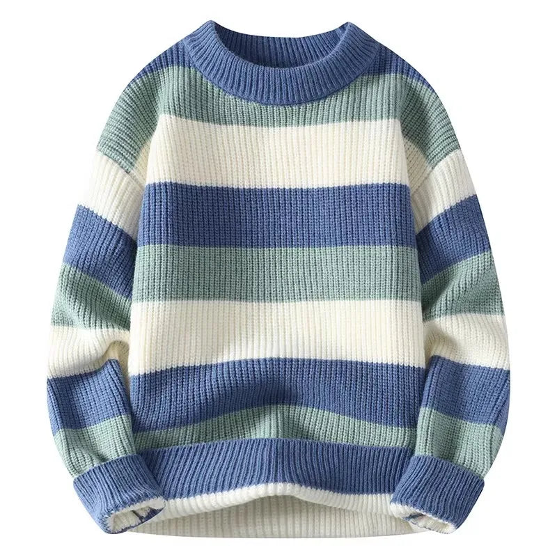 Onni | Casual O-hals gestreepte Sweater voor heren