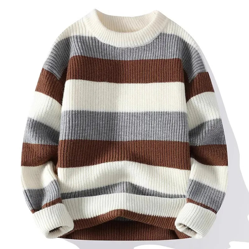 Onni | Casual O-hals gestreepte Sweater voor heren