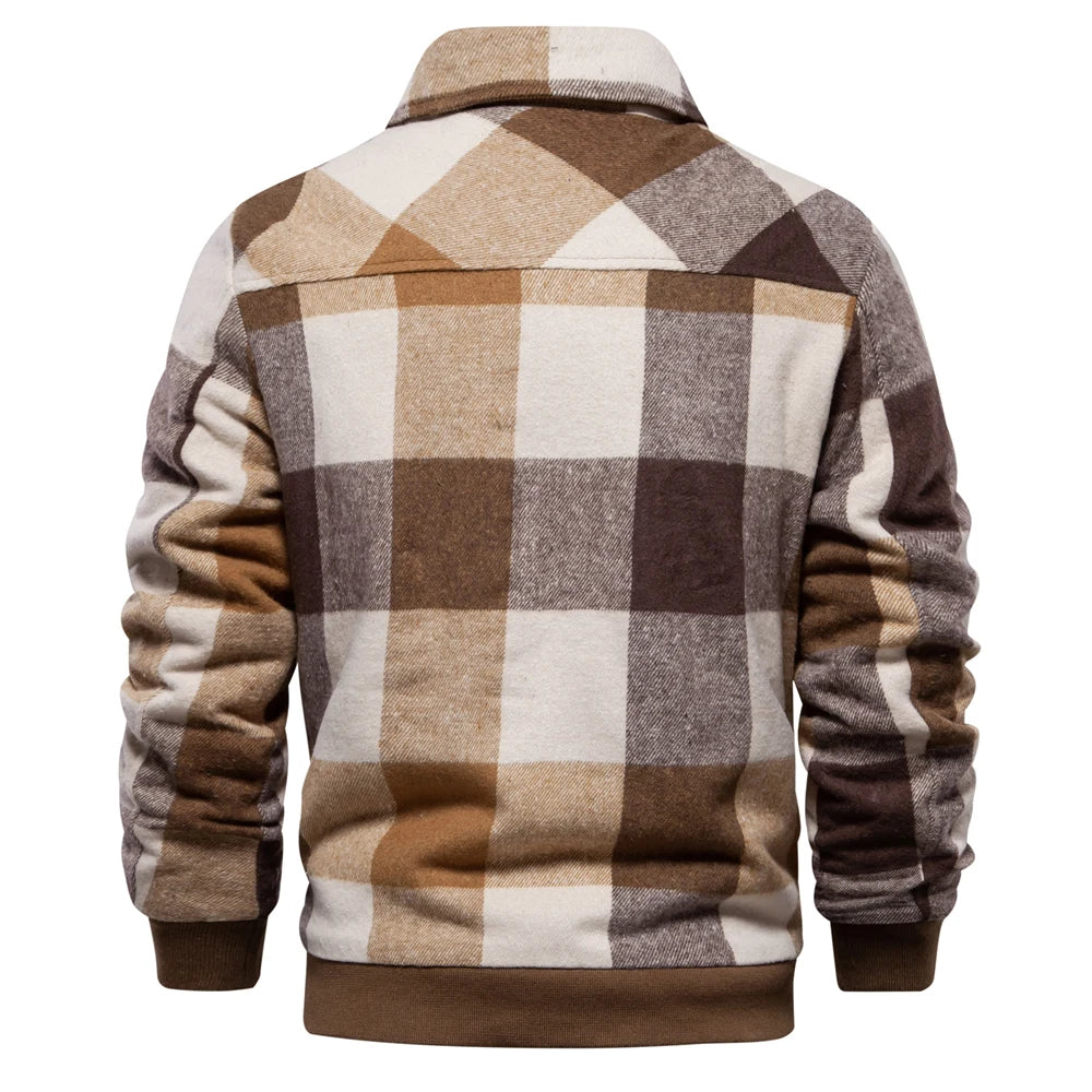 Jerry | Heren Flanel Plaid Winterjas