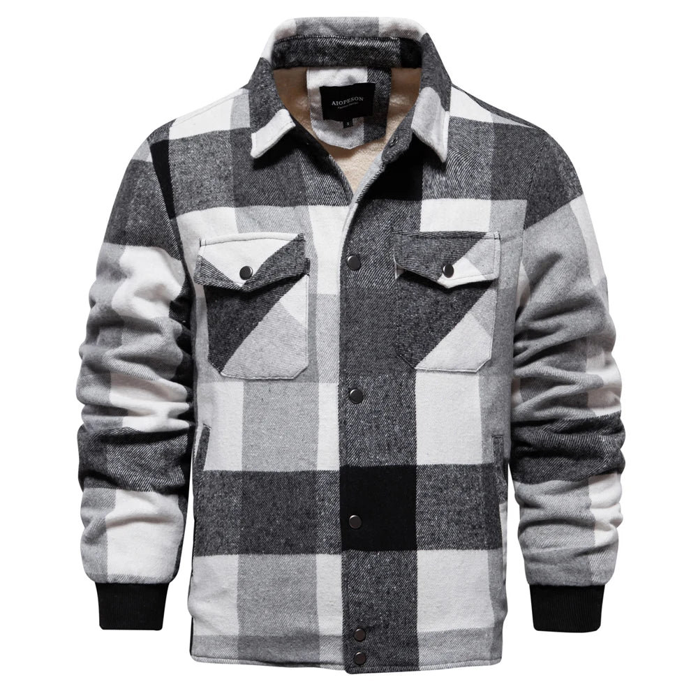 Jerry | Heren Flanel Plaid Winterjas