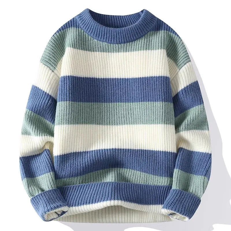 Onni | Casual O-hals gestreepte Sweater voor heren