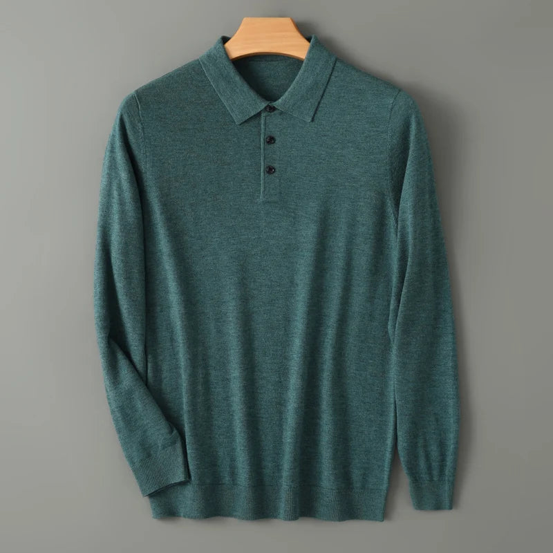 Casual heren sweater met polo kraag | Onni