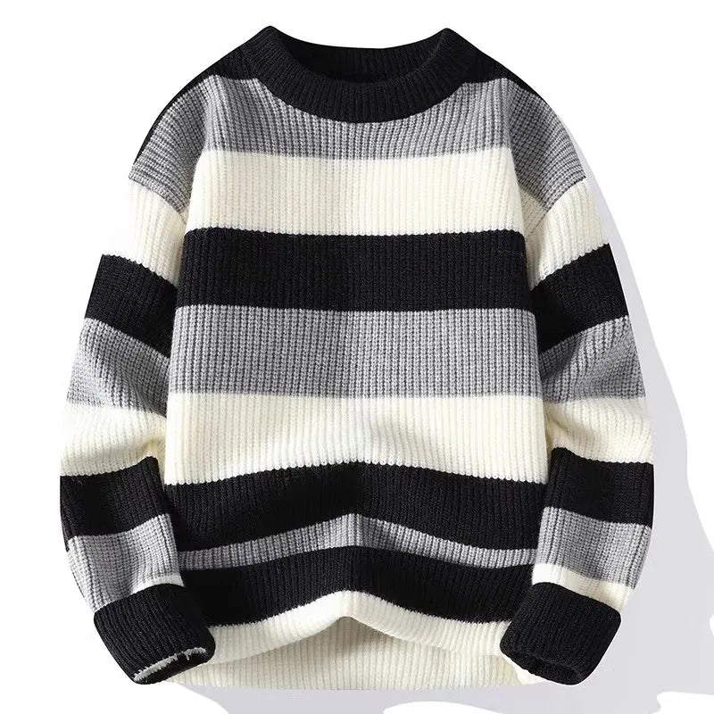 Onni | Casual O-hals gestreepte Sweater voor heren