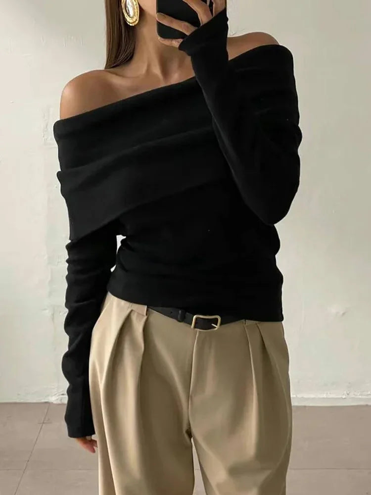 Onni | Elegant  Off-shoulder  Sweater voor dames