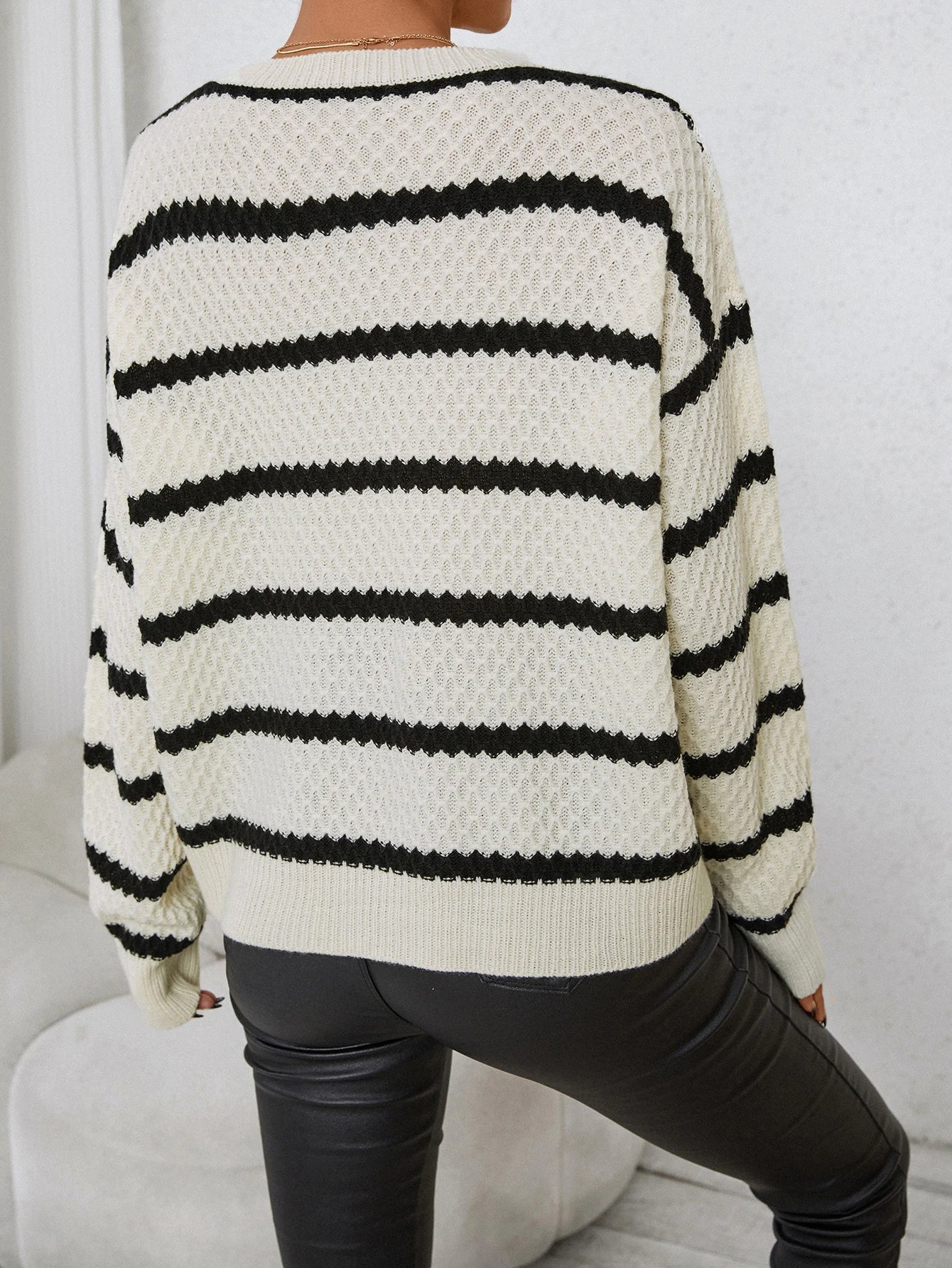 Onni | Klassieke meerkleurige oversized sweater