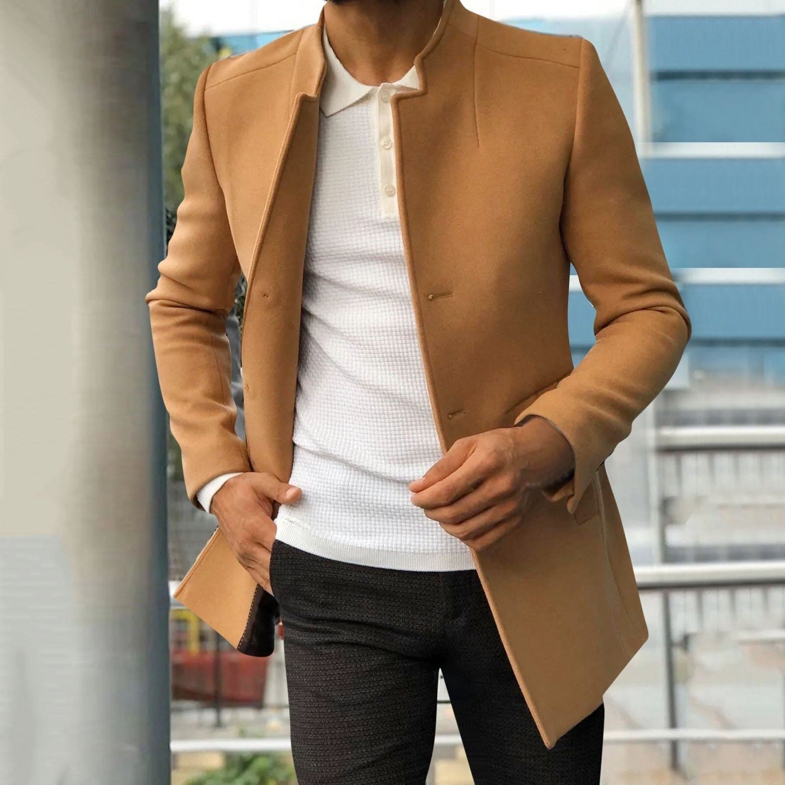 Mees | Slim Fit trenchcoat