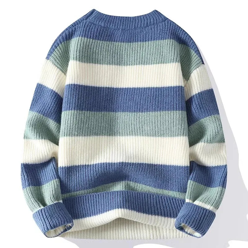 Onni | Casual O-hals gestreepte Sweater voor heren