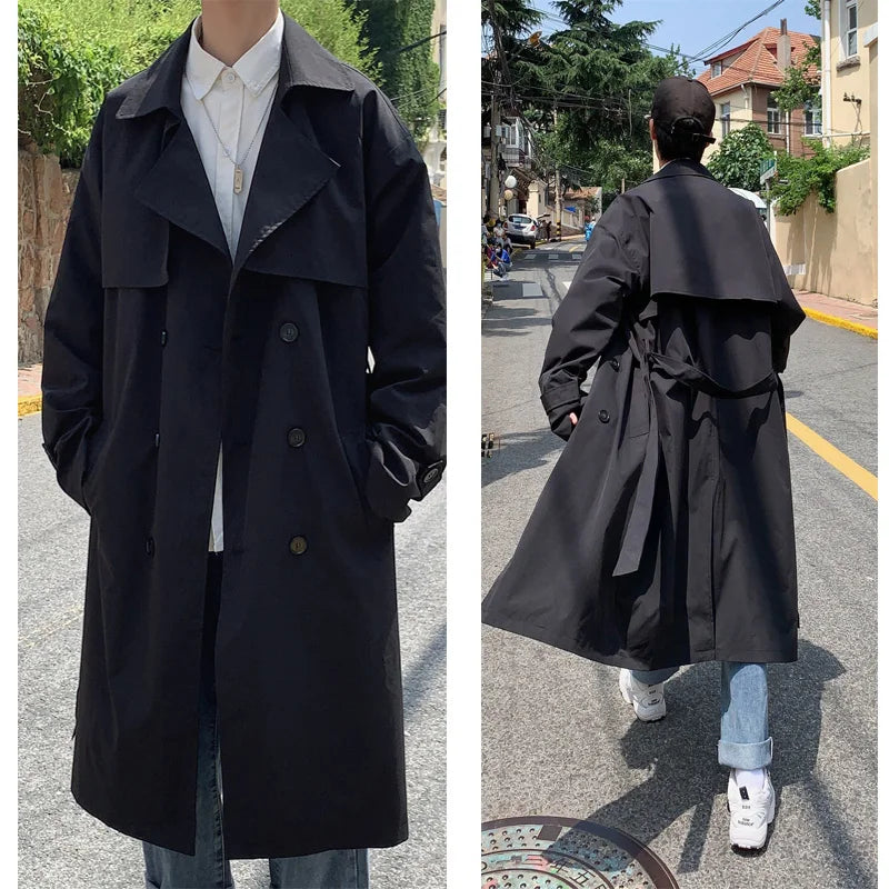 Jon | Trenchcoat in Koreaanse stijl voor heren