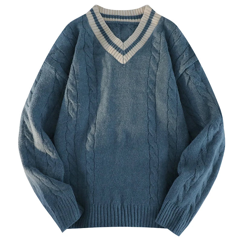 Onni | Casual gebreide heren Sweater met V-hals