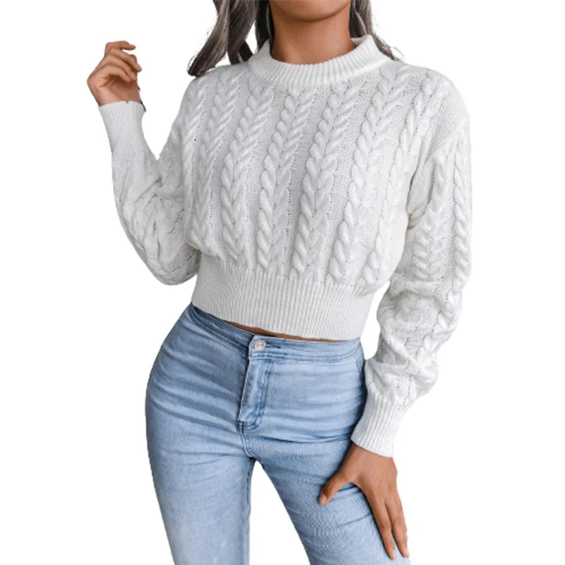 Onni | Trendy gedraaide gebreide dames sweater