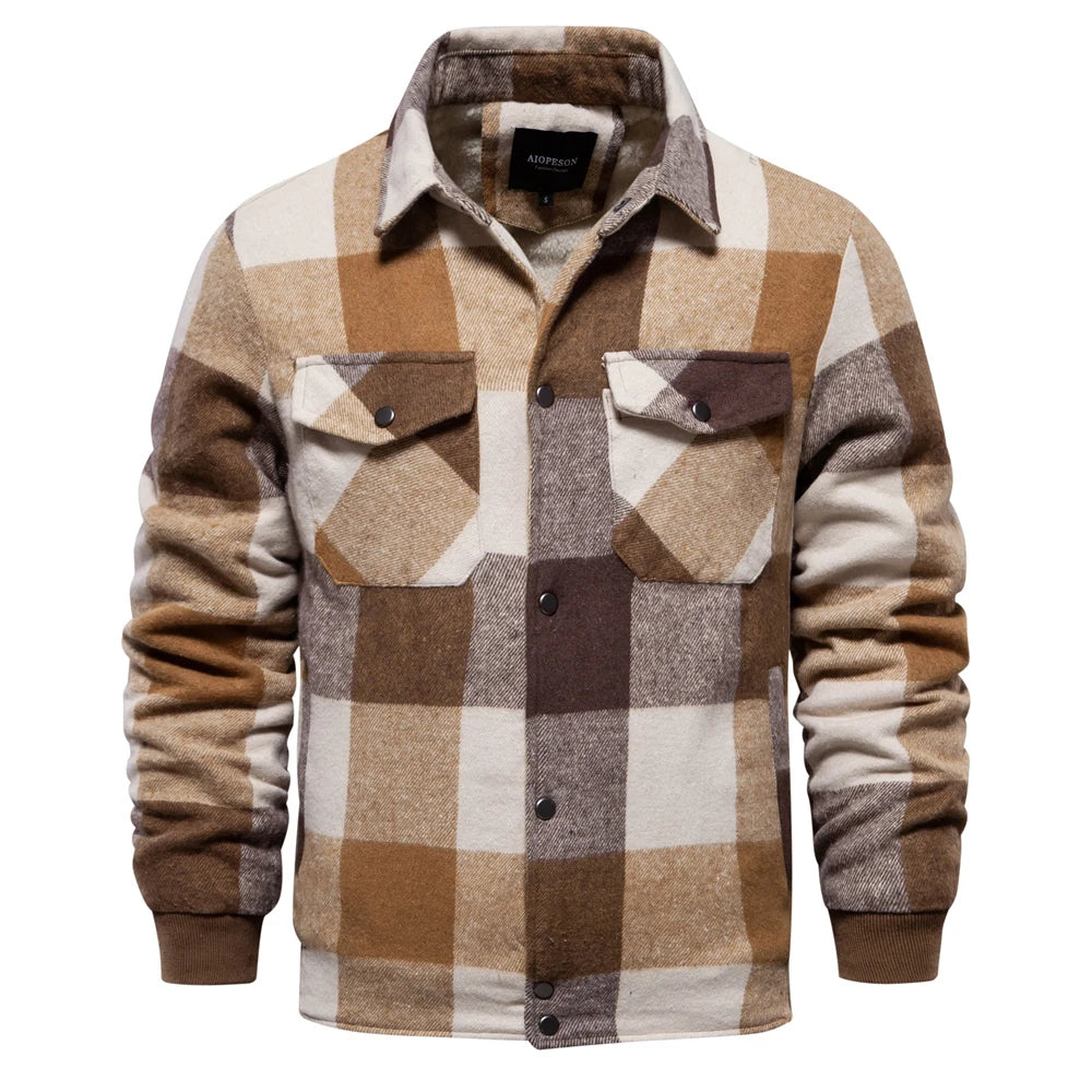 Jerry | Heren Flanel Plaid Winterjas