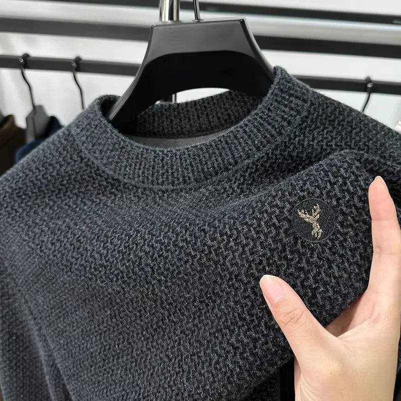 Onni | Trendy fleece sweater met ronde hals