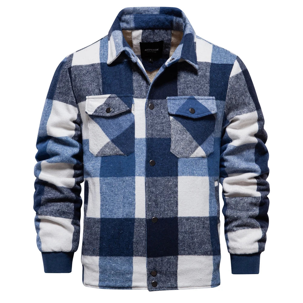 Jerry | Heren Flanel Plaid Winterjas