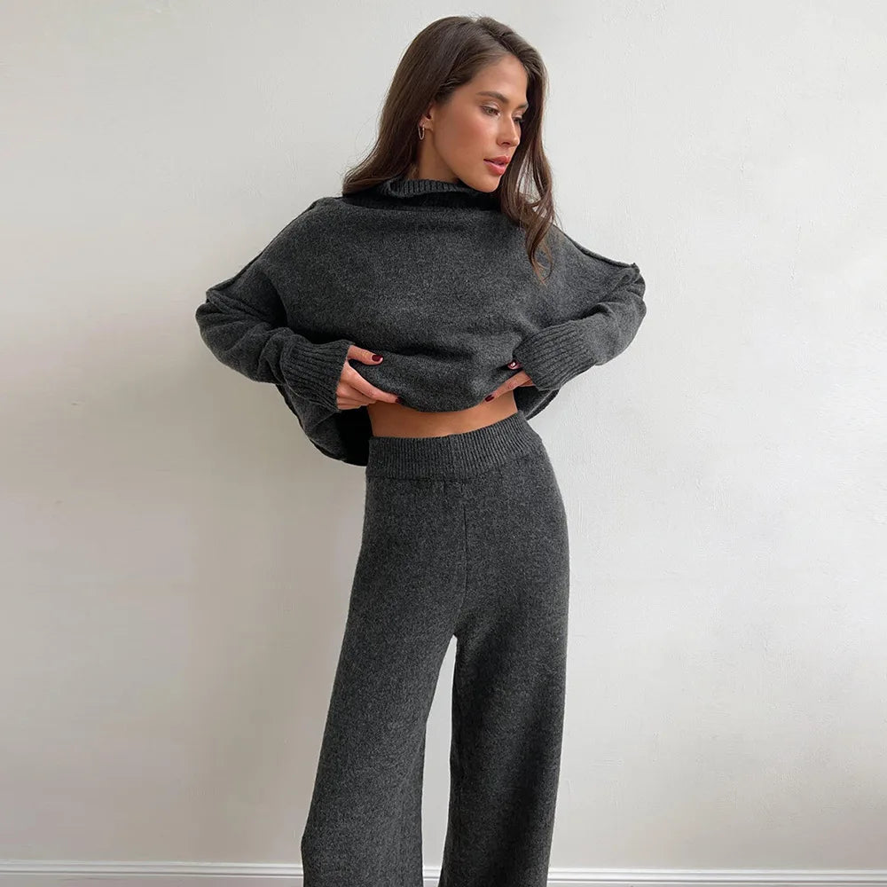 Onni | Casual gebreide Sweater broeken set voor dames