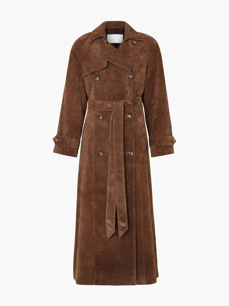 Comfortabele Wildleder-trenchcoat voor Dames | Gianna