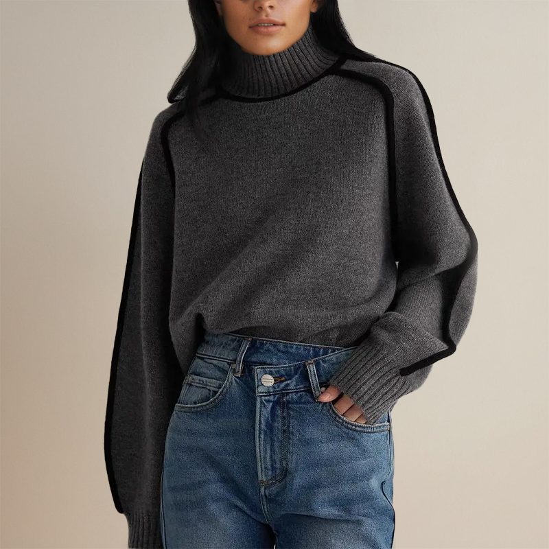 Stijlvolle gestreepte coltrui  sweater | Ethan