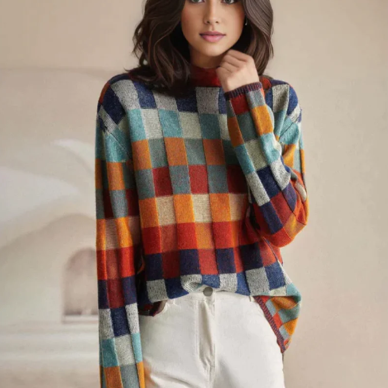 Elisa | Elegant Patchwork Coltrui Voor Dames