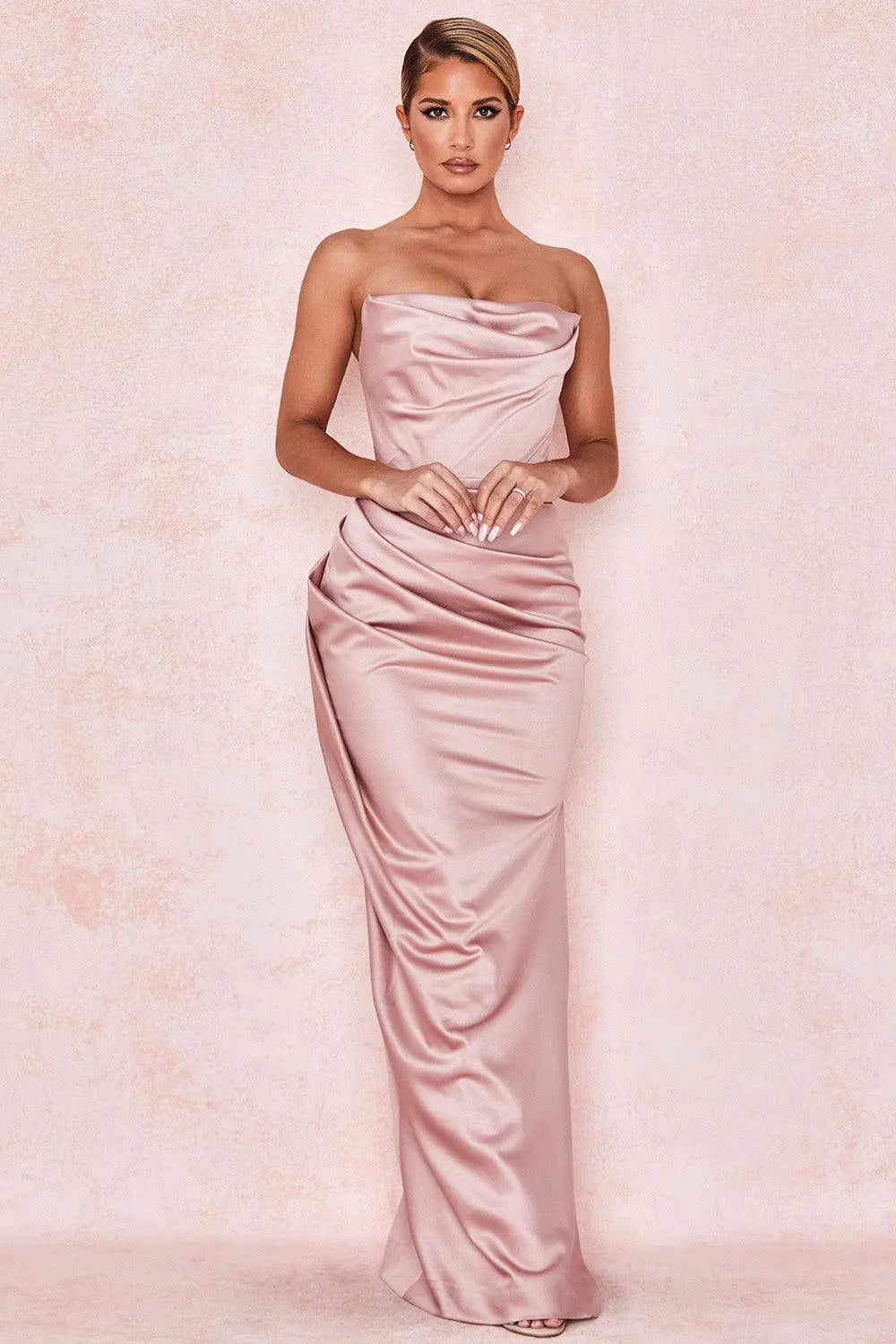 Onni | Klassieke Strapless Satijnen Maxi-jurk